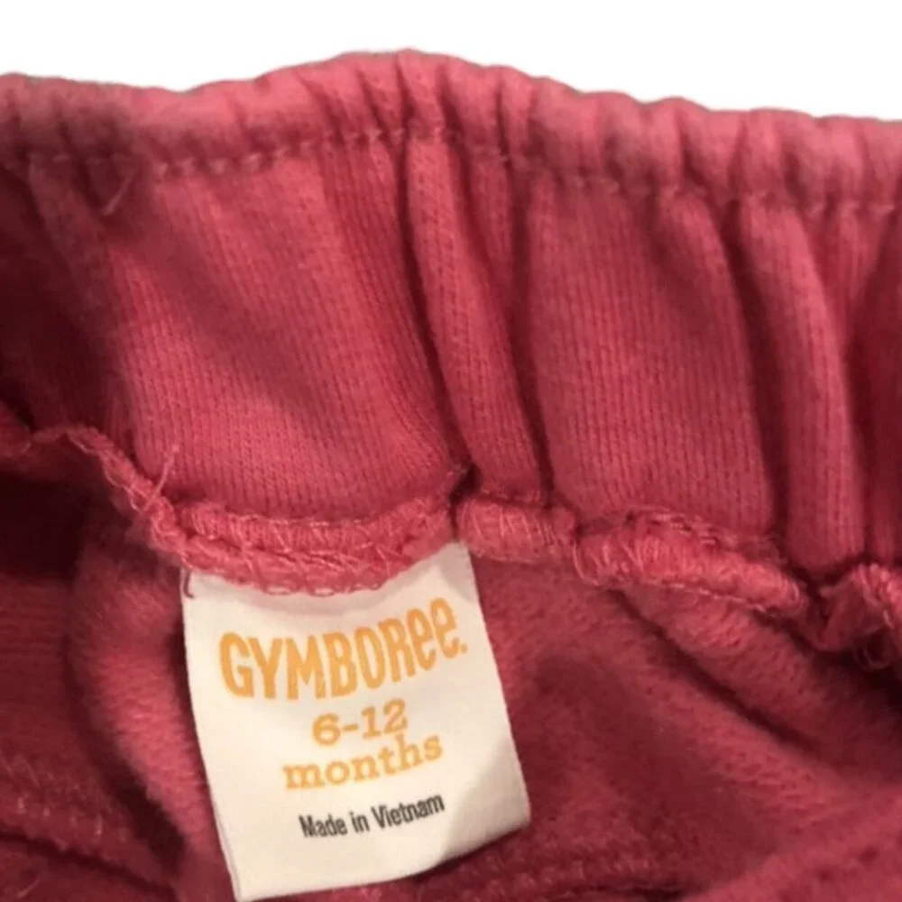 Gymboree 6-12m Pink Bow Pocket Pull On Pants